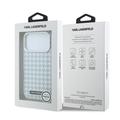 iPhone 17 Pro Karl Lagerfeld Houndtand Harpiksplade Cover - MagSafe-kompatibelt - Blåt