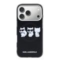 iPhone 17 Pro Karl Lagerfeld IML Choupette Trio Watercolor Cover - MagSafe-kompatibelt - Sort
