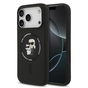 iPhone 17 Pro Karl Lagerfeld Karl and Choupette MagSafe Cover i flydende silikone