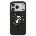 iPhone 17 Pro Karl Lagerfeld Karl and Choupette MagSafe Cover i flydende silikone