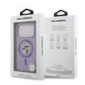 iPhone 17 Pro Karl Lagerfeld Karl and Choupette MagSafe Cover i flydende silikone - Lilla