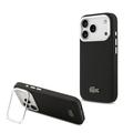 iPhone 17 Pro Lacoste Iconic Petit Pique Kamerastativ Cover - MagSafe-kompatibel - Sort