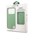 iPhone 17 Pro Lacoste Iconic Petit Pique MagSafe cover og magnetisk kortholder - Grøn