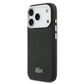iPhone 17 Pro Lacoste Iconic Petit Pique Metal Logo Cover - MagSafe-kompatibelt - Sort