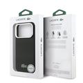 iPhone 17 Pro Lacoste Iconic Petit Pique Metal Logo Cover - MagSafe-kompatibelt - Sort