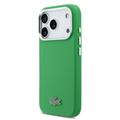 iPhone 17 Pro Lacoste Iconic Petit Pique Metal Logo Cover - MagSafe-kompatibelt - Grøn