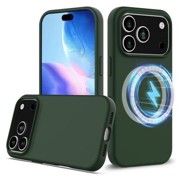 iPhone 17 Pro Liquid Silikone Cover - MagSafe Kompatibel - Mørkegrøn