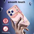iPhone 17 Pro luksus marmor hybrid cover - pink / guld