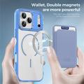 iPhone 17 Pro MagSafe Cover med kortholder - blå / gennemsigtig