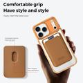 iPhone 17 Pro MagSafe Cover med kortholder - orange / gennemsigtig