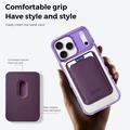 iPhone 17 Pro MagSafe Cover med kortholder - lilla / gennemsigtig