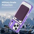 iPhone 17 Pro MagSafe Cover med kortholder - lilla / gennemsigtig
