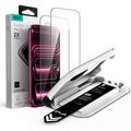 iPhone 17 Pro Max/18 Pro Max ESR UltraFit Skærmbeskyttelse Hærdet Glas - 9H, 0.3mm - sort kant