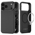 iPhone 17 Pro Max/18 Pro Max Tech-Protect Ion Carbon Plast Cover - MagSafe-kompatibel - Sort / sølv