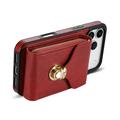 iPhone 17 Pro Max Alt-i-et cover med pung og rem - rød