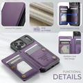 iPhone 17 Pro Max Caseme C22-etui RFID-kortpung - lilla