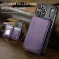 iPhone 17 Pro Max Caseme C22-etui RFID-kortpung - lilla