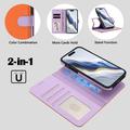 iPhone 17 Pro Max aftageligt pungetui med MagSafe, RFID-beskyttelse og håndrem - orange / lilla