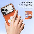 iPhone 17 Pro Max Dux Ducis Luvy cover med fingerring/håndrem - Orange / Marguerit