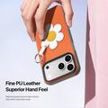 iPhone 17 Pro Max Dux Ducis Luvy cover med fingerring/håndrem - Orange / Marguerit