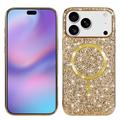 iPhone 17 Pro Max Galvaniseret glitter cover - MagSafe-kompatibel - Guld