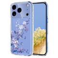 iPhone 17 Pro Max TPU-cover med blomstermønster - Lilla
