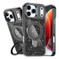 iPhone 17 Pro Max Glitter Hybrid cover med kickstand - MagSafe-kompatibel