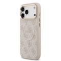 iPhone 17 Pro Max Guess 4G Gold Frame Cover - MagSafe-kompatibelt - lyserødt