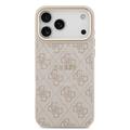 iPhone 17 Pro Max Guess 4G Gold Frame Cover - MagSafe-kompatibelt - lyserødt