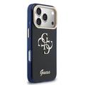 iPhone 17 Pro Max Guess IML 4G Script Metal Logo Cover - Blå