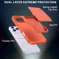 iPhone 17 Pro Max Hybrid Cover med Spejl og Kortholder - Orange