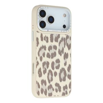 iPhone 17 Pro Max Jaucase magnetisk hybrid-cover med leopardprint - Hvid
