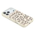 iPhone 17 Pro Max Jaucase magnetisk hybrid-cover med leopardprint - Hvid