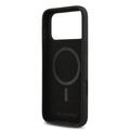 iPhone 17 Pro Max Karl Lagerfeld Double Heads MagSafe cover i flydende silikone - Sort