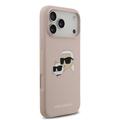 iPhone 17 Pro Max Karl Lagerfeld Double Heads MagSafe cover i flydende silikone - Pink