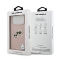 iPhone 17 Pro Max Karl Lagerfeld Double Heads MagSafe cover i flydende silikone - Pink
