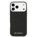 iPhone 17 Pro Max Karl Lagerfeld Grained Repeated Logo MagSafe Cover - Sort