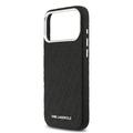 iPhone 17 Pro Max Karl Lagerfeld Grained Repeated Logo MagSafe Cover - Sort