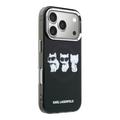 iPhone 17 Pro Max Karl Lagerfeld IML Choupette Trio Watercolor Cover - MagSafe-kompatibelt - Sort