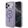 iPhone 17 Pro Max Karl Lagerfeld Karl and Choupette MagSafe Cover i flydende silikone - Lilla