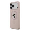 iPhone 17 Pro Max Karl Lagerfeld Karl and Choupette MagSafe Cover i flydende silikone - Pink