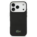 iPhone 17 Pro Max Lacoste Iconic Petit Pique Metal Logo Cover - MagSafe-kompatibelt - Sort