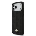 iPhone 17 Pro Max Lacoste Monogramme Gold Logo Cover - MagSafe-kompatibelt - Sort