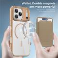iPhone 17 Pro Max MagSafe Cover med kortholder - Ørkenguld / Gennemsigtig