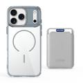 iPhone 17 Pro Max MagSafe Cover med kortholder - grå / gennemsigtig