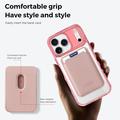 iPhone 17 Pro Max MagSafe Cover med kortholder - pink / gennemsigtig