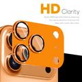 iPhone 17 Pro Max Northjo Fuld beskyttelse af kameralinsebeskytter i mat metal og hærdet glas - Orange