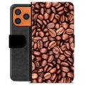 iPhone 17 Pro Max Premium Flip Cover med Pung - Kaffebønner