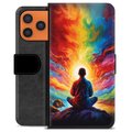 iPhone 17 Pro Max Premium Flip Cover med Pung - Meditation