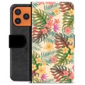 iPhone 17 Pro Max Premium Flip Cover med Pung - Lyserøde Blomster